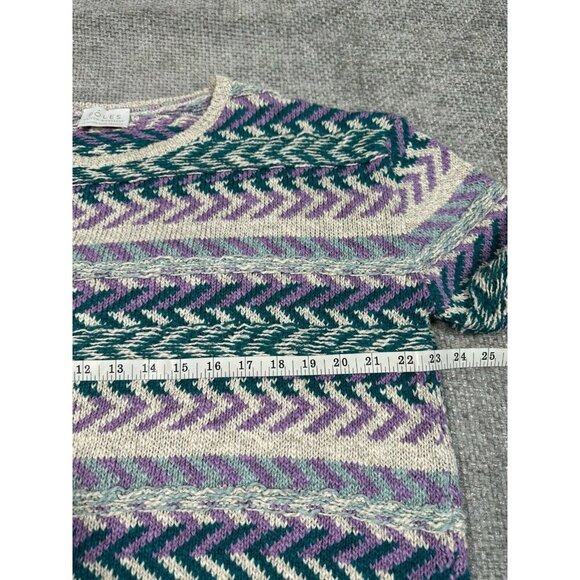 Poles Maison Montagut Sweater Womens Medium Purple‎ Textured Cotton Linen Jumper - Picture 5 of 13